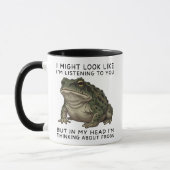 In My Head I'm Thinking About Frogs Funny Tasse (Links)