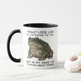 In My Head I'm Thinking About Frogs Funny Tasse