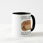 In My Head I'm Thinking About Toads Funny Tasse (VorderseiteRechts)