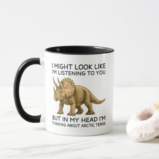 In My Head I'm Thinking Triceratops Tasse (Mit Donut)
