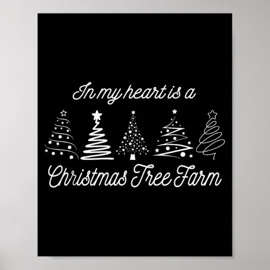 In My Heart Is A Christmas Tree Farm, Funny Christ Poster (Vorne)