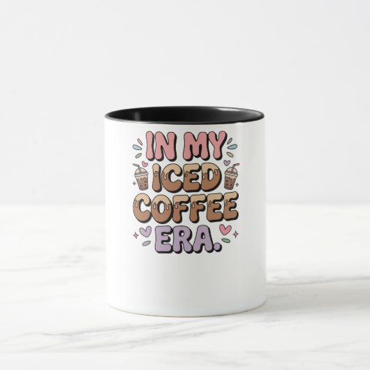 In My Iced Coffee Era Sweatshirt Funny Coffee Love Tasse (Zentrum)