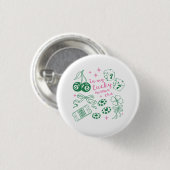 In My Lucky Mama Era Cute St Patricks Day Button (Vorne & Hinten)