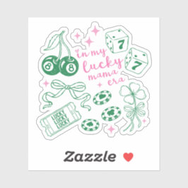 In My Lucky Mama Era Pink St Patricks Day Aufkleber