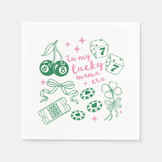 In My Lucky Mama Era St Patricks Day Serviette (Vorderseite)