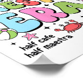 In My Maestra Era Spanish Bilingual Teacher Back T Poster (Ecke)