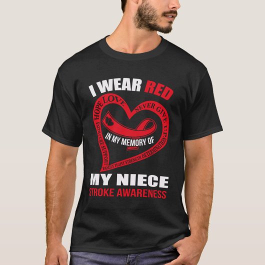 In my memory of my niece STROKE AWARENESS T-Shirt (Vorderseite)