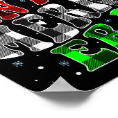 In My Merry Era Family Matching Cute Groovy Merry  Poster (Ecke)