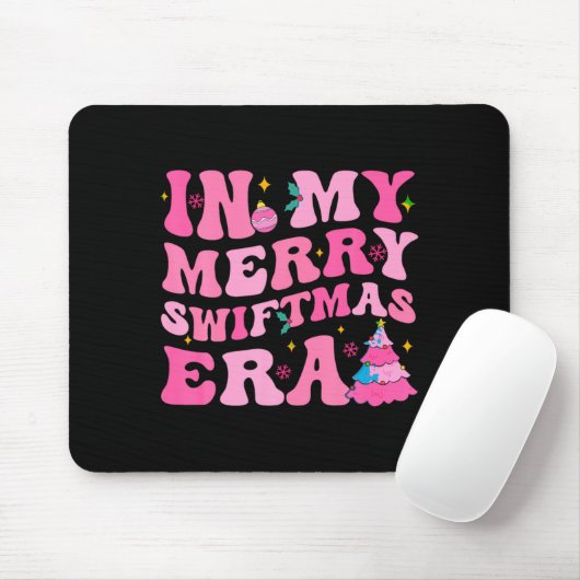 In My Merry Swiftmas Era Christmas Tree Snowflake Mousepad (Mit Mouse)