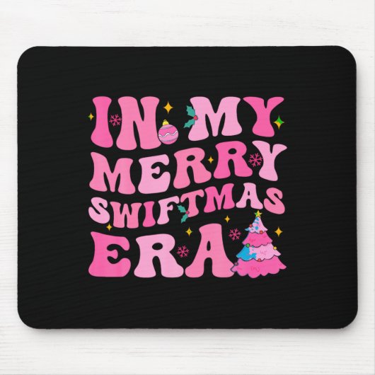 In My Merry Swiftmas Era Christmas Tree Snowflake  Mousepad (Vorne)