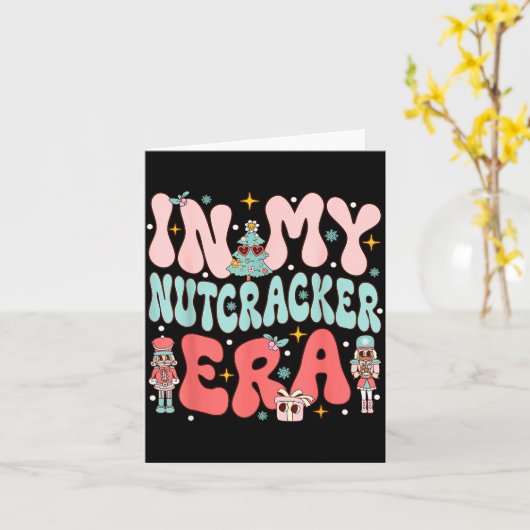 In My Nutcracker Era Groovy Nk Christmas Nutcracke Karte (Gelbe Blume)