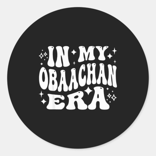 In My Obaachan Era, Japanese Grandma Japan Grandmo Runder Aufkleber (Vorderseite)