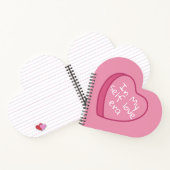 "In my self Liebe Ära" - rosa Notebook Notizblock (Innenseite)