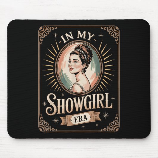 In My Showgirl Era Retro Glamorous Confidence Wome Mousepad (Vorne)