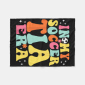 In My Soccer Tia Era Retro Game Day Groovy Fleecedecke (Vorderseite (Horizontal))