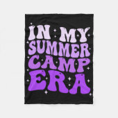 In My Summer Camp Era Groovy Funny Camping Camper Fleecedecke (Vorderseite)