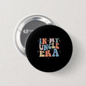 In My Uncle Era Retro Groovy Father's Day  Button (Vorne & Hinten)