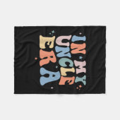 In My Uncle Era Retro Groovy Father's Day Fleecedecke (Vorderseite (Horizontal))