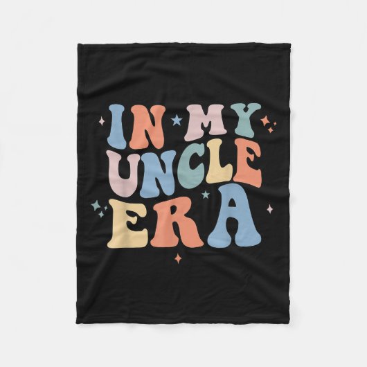 In My Uncle Era Retro Groovy Father's Day Fleecedecke (Vorderseite)