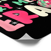 In My Very Merry Era - Cute Groovy Xmas  Poster (Ecke)