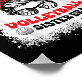 In My Volleyball Sister Era Groovy Bleached Sis Ba Poster (Ecke)