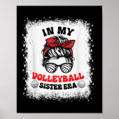 In My Volleyball Sister Era Groovy Bleached Sis Ba Poster (Vorne)