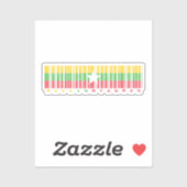 In Myanmar hergestelltes Barcode-Flaggen-Design Aufkleber (Blatt)