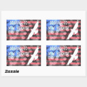 in neue Höhen aufsteigen Rechteckiger Aufkleber (Blatt)