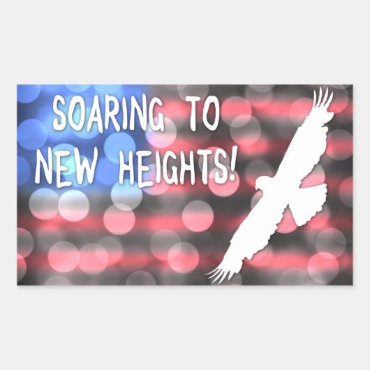 in neue Höhen aufsteigen Rechteckiger Aufkleber (Vorderseite)