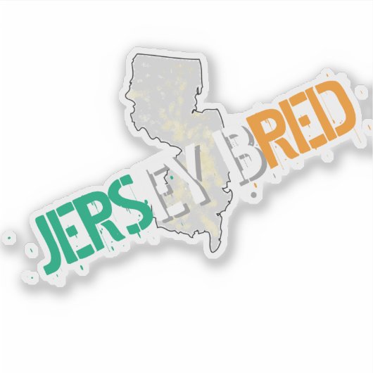IN NEW JERSEY GEZÜCHTET AUFKLEBER (Vorderseite)