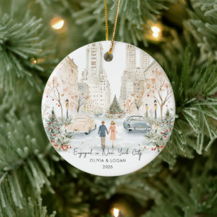 In New York City verlobt Keramik Ornament
