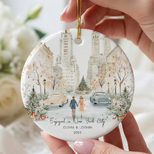 In New York City verlobt Keramik Ornament