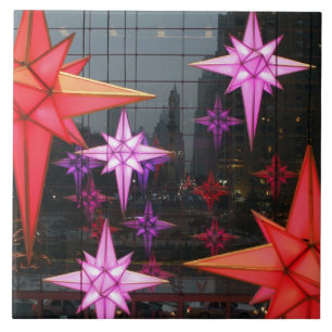In New York City. Weihnachtsdekoration nach innen Fliese