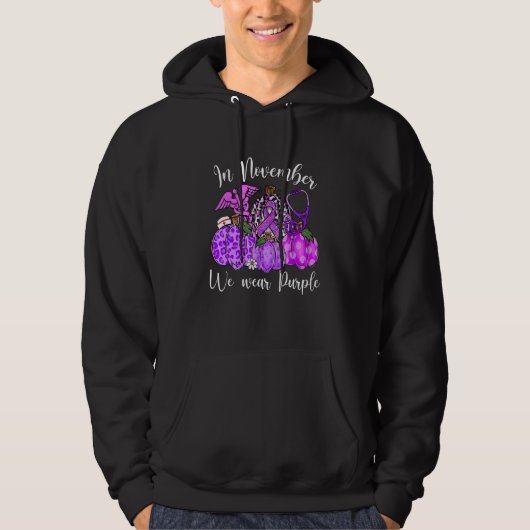 In November Family We Wear Purple Pumpkin Epilepsy Hoodie (Vorderseite)
