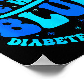 In November We Wear Blue Diabetes Awareness Ribbon Poster (Ecke)