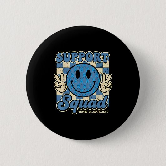 In November We Wear Blue Diabetes Awareness Suprt Button (Vorderseite)