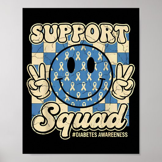 In November We Wear Blue Diabetes Awareness Suprt Poster (Vorne)