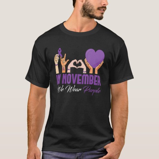 In November We Wear Purple Epilepsy Awareness Day  T-Shirt (Vorderseite)