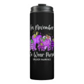 In November We Wear Purple Tooth Pumpkin Epilepsy Thermosbecher (Vorderseite)