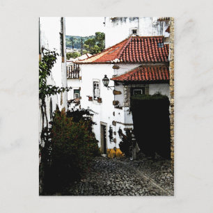 In Obidos, Portugal, entlang der Straße Postkarte