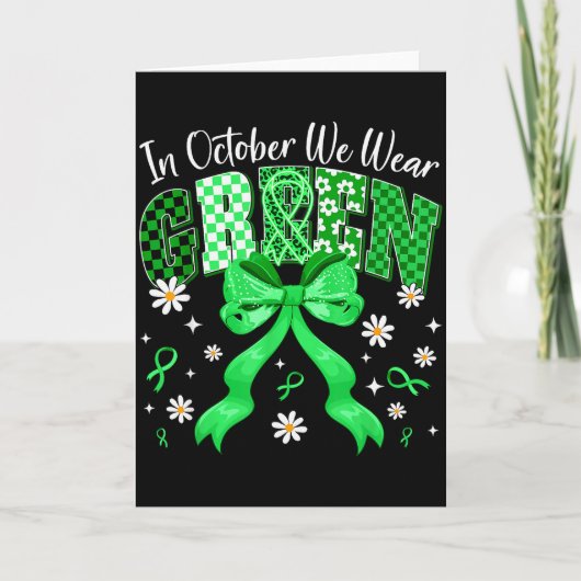 In October We Wear Green For Dwarfism Awareness Gi Karte (Vorderseite)