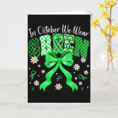In October We Wear Green For Dwarfism Awareness Gi Karte (Gelbe Blume)