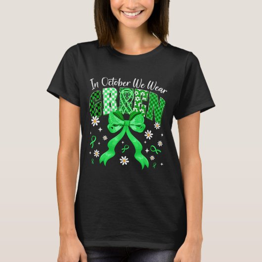 In October We Wear Green For Dwarfism Awareness Gi T-Shirt (Vorderseite)