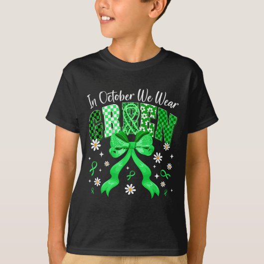 In October We Wear Green For Dwarfism Awareness Gi T-Shirt (Vorderseite)