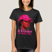 In October We Wear Nk Black Women Breast Cancer Aw T-Shirt (Vorderseite)