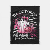 In October We Wear Nk Boo Ghost Breast Cancer Nk R Fleecedecke (Vorderseite)