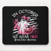 In October We Wear Nk Boo Ghost Breast Cancer Nk R Mousepad (Vorne)