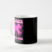 In October We Wear Nk Breast Cancer Awareness Coqu Kaffeetasse (Vorderseite Links)