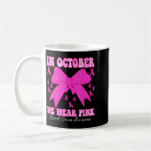 In October We Wear Nk Breast Cancer Awareness Coqu Kaffeetasse (Links)