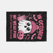In October We Wear Nk Breast Cancer Awareness Hall Fleecedecke (Vorderseite (Horizontal))